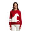 ELLE French Color Block Fashion Design Pony Embroidery Pullover Casual Versatile Long Sleeve Sweater Women Sweater EM63634