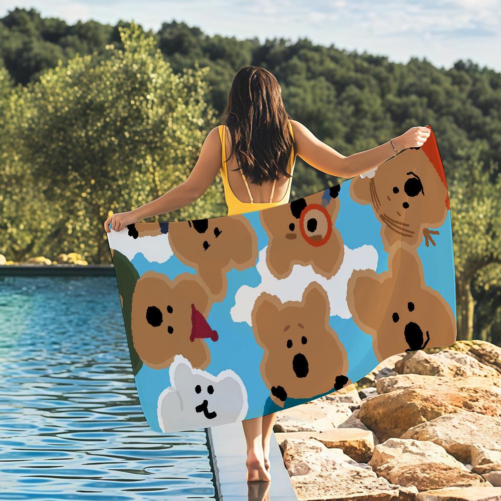 Cartoon Quokka Brand D-dinotaeng-S Towel Quick Drying Beach Towels Are Suitable For Swimming Pools Camping Yoga And The Gym