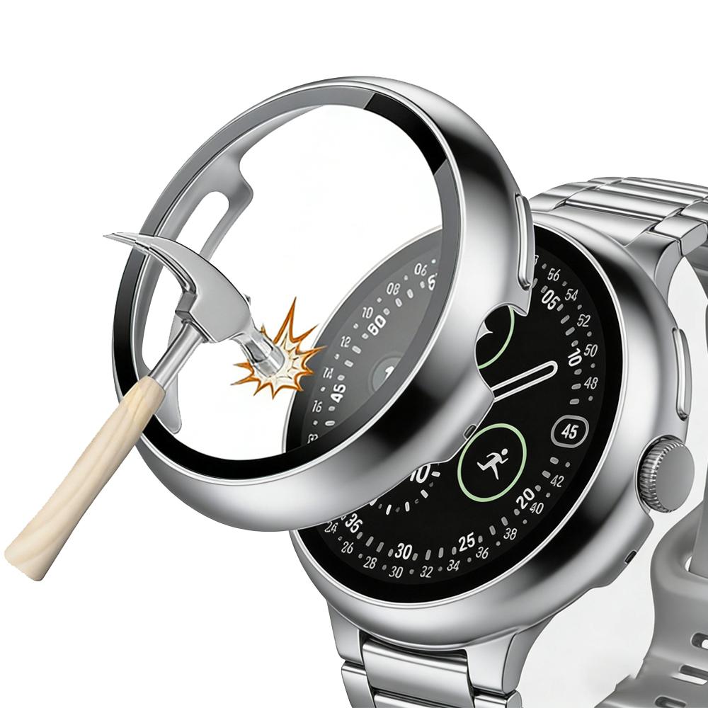 Etui z Ochroną Ekranu do Google Pixel Watch 4 41mm 45mm Twarde PC Ochronny HD Hartowane Szkło Zderzak Cover do Google Watch 4