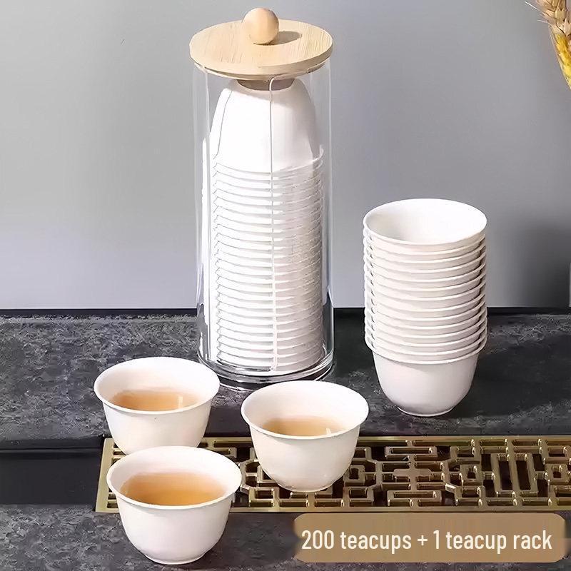ZISIZ Disposable Rice Husk Tea Cup