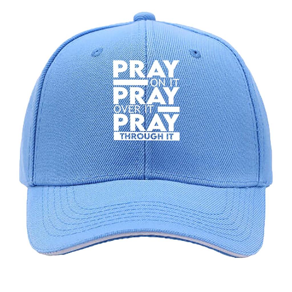 Faith Text Baseball Cap with Religious Scripture Lightweight for Running Outdoor Church All Sandwich Baseball Cap