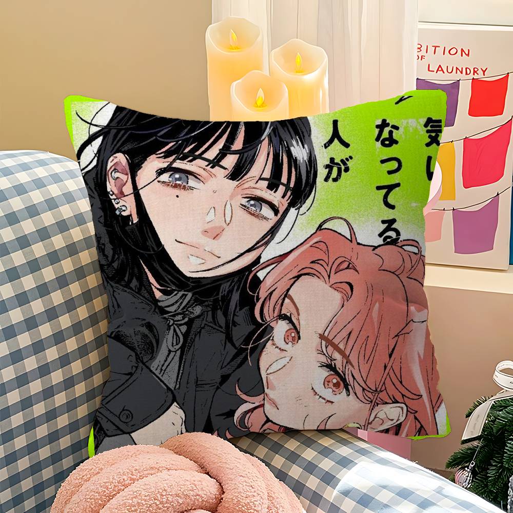 Anime The Guy She Was Interested In Wasnt A Guy At All Pillow Anime Pillow Sofa Bed Head Pillow Cover Cushion Cover