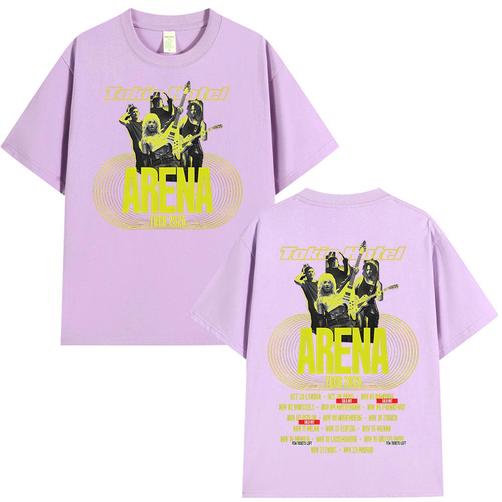 Rock Band Tokio Hotel Arena Tour 2026 Merch T-shirts Unisex Women Fashion Vintage Short Sleeve T-shirt High Quality Cotton T Shirts