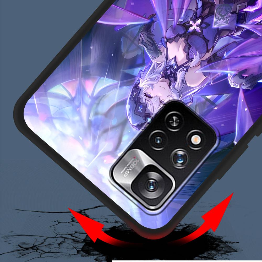 Black Swan Star Rail Game Case for Xiaomi Redmi 10 10C 9C 9A 9i 9 Prime 9T 12 12C 10A K40 Pro Black Soft TPU Mobile Phone Cover
