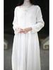 Women's Double-Layer Cotton and Linen Retro Long Dress - Cool, Gentle Style, Available In 4 Colors