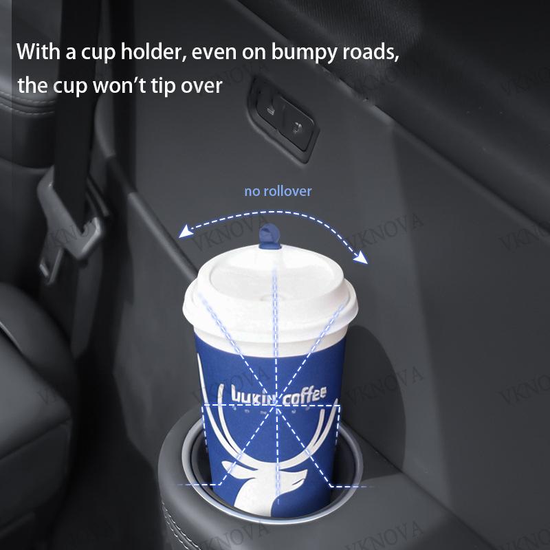 For New Tesla Model YL 2026 Door Side Storage Box Full-Cover Front And Rear Interior Storage Box Car Trunk  Trash Can Cup Holder