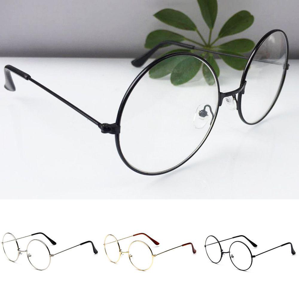 2026 New Classic Vintage Glasses Frame Round Lens Flat Optical Mirror Simple Metal Women / Men Glasses Frame Eyeglass Frame 53mm