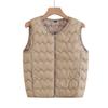 Down Cotton Vest Women's Inner Wear Autumn and Winter New Slim-fit Bottom Inner Wear Vest Medium Thin Warm Vest Vest
