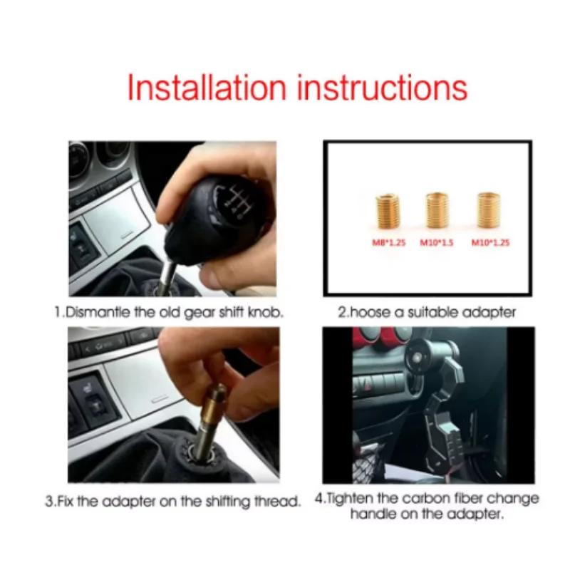 Schwarz 8 Ball Schaltknauf/Short shifter Knob Für Universal Auto Acryl SCHWARZ 8 Ball Für