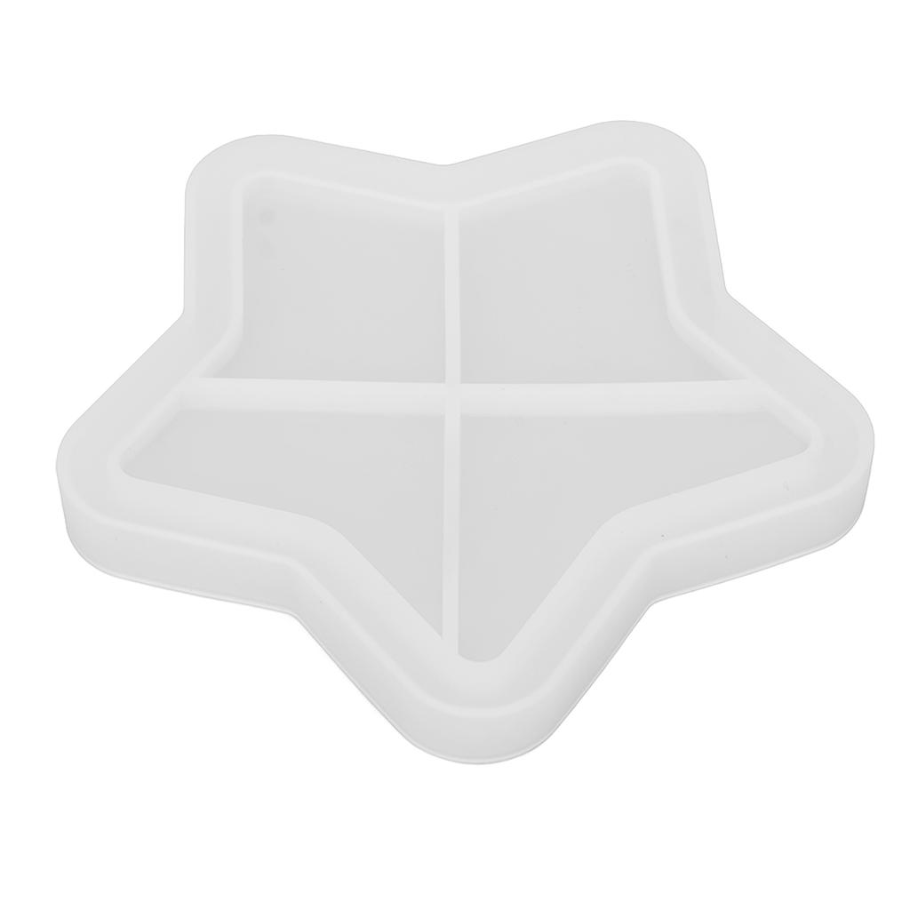 Star Resin Casting Mold Reusable Washable Flexible Smooth Thick Star Coaster Silicone Mold