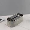 Metal Imitation Horsehair Leather Tissue Box, Stainless Steel Paper Box, Home Decoration, Kitchen Tissue Storage Container
