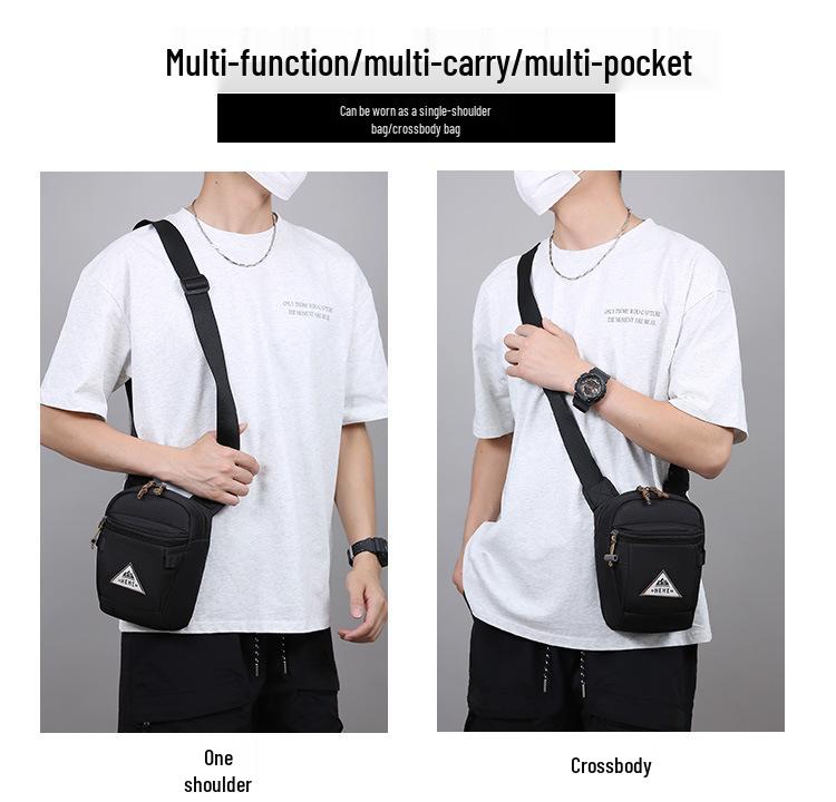 Men's Lightweight Multifunctional Cycling Crossbody Bag with Water Bottle Holder