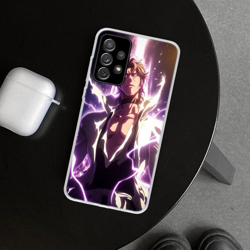 Aizen Sousuke Bleach Phone Case Cover for Samsung Galaxy A12 A22 A32 A52 A72 A02S A51 A50S A31 A20S A10S Note 20 Ultra 10 Plus G