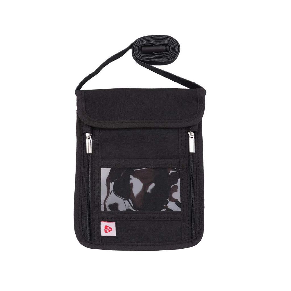 Passport Perfect for International Security Valuables Clear Neck Strap M'srally Neck-Mounted Case, Anti-Skimming, Travel, Wallet, Pouch, RFID-Proof,