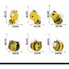 Mini Bee Cute Car Accessories, 8 PCS Yellow Bees Dashboard Decorations, Car Interior Decor for Women