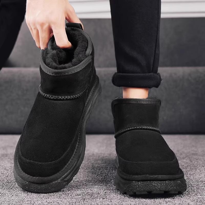 Snow boots winter velvet warm two cotton shoes fur integrated bread shoes winter
