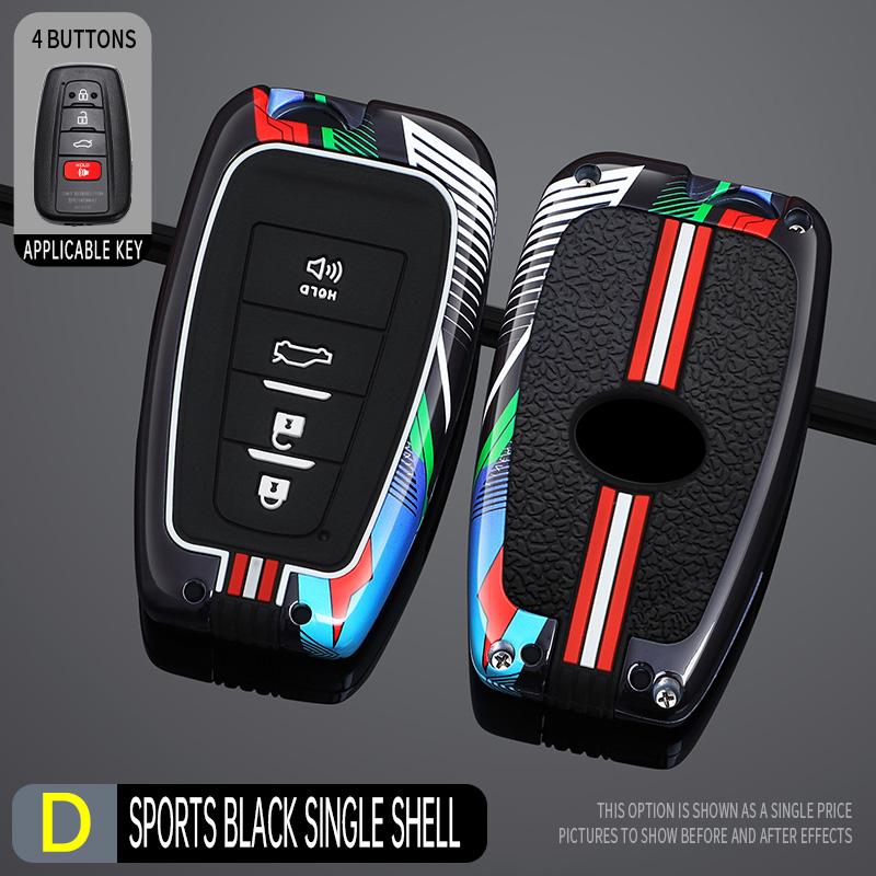 Car Key Case Cover Protective Shell Fob For Toyota Prius Camry Corolla C-HR CHR RAV4 Prado 2018 2022 Car Key Decoration Shell