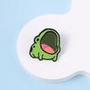 Xiaomi Cartoon Yawning Frog Enamel Pin Funny Humor Frog Meme Wide Open Mouth Metal Brooch Backpack Lapel Badge Jewelry Gift for Friends