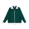 Sweat à capuche épais en polaire 380 g/m² pour homme Col montant Fermeture éclair double contrastée Cardigan Pull décontracté