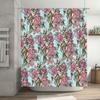 Floral Shower Curtain Vintage Botanical Flowers Bathroom Decor Waterproof Fabric Liner Artistic Nature Spring Blossom Home Texti