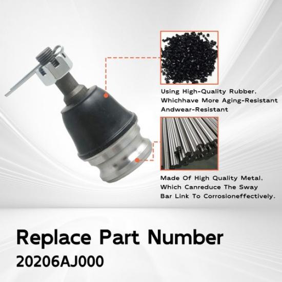 Pair Front Lower Ball Joints Left & Right Set New for Subaru Forester Impreza