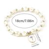  Stretch Bracelet Cross Pendant Rosary Beads Bracelet Religious Catholic Bracelet Jewelry Travel Souvenir Gift For Girl