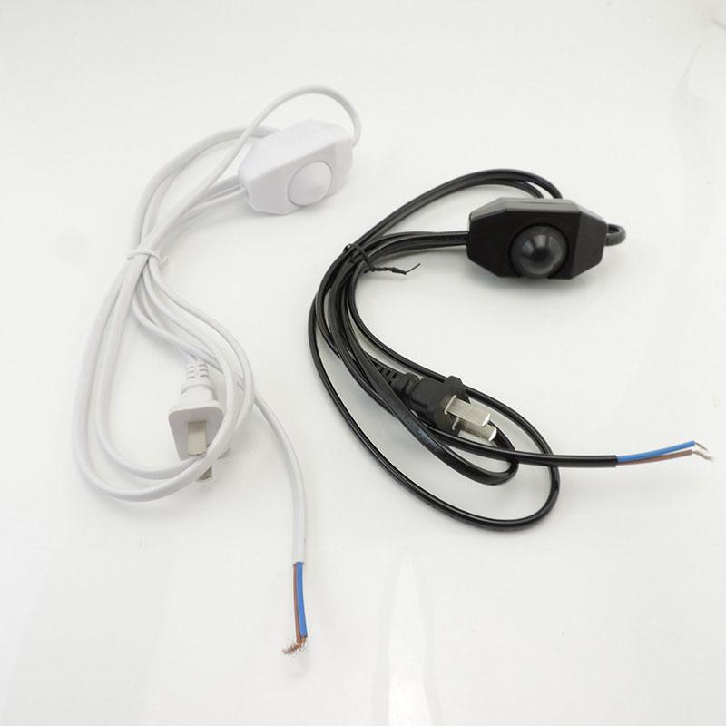 Dimmable Power Switch Cable Light Bulb Modulator Lamp Line Dimmer Controller Table Lamp Wire Ac 110V 220V Black White Eu Us Plug