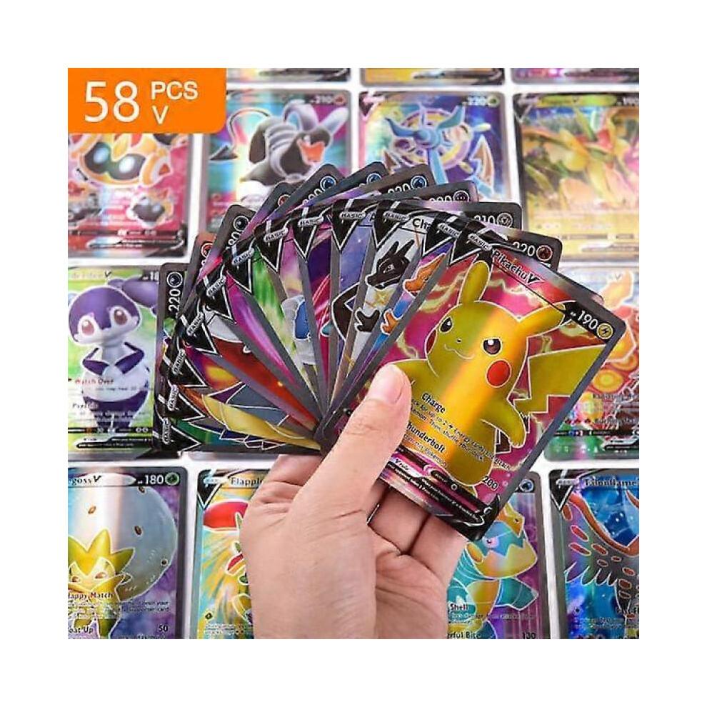 100 Cards, Ultra Rare Cards (including 58V, 42VMAX), No Duplicates, Perfect for Kids and Collectors.