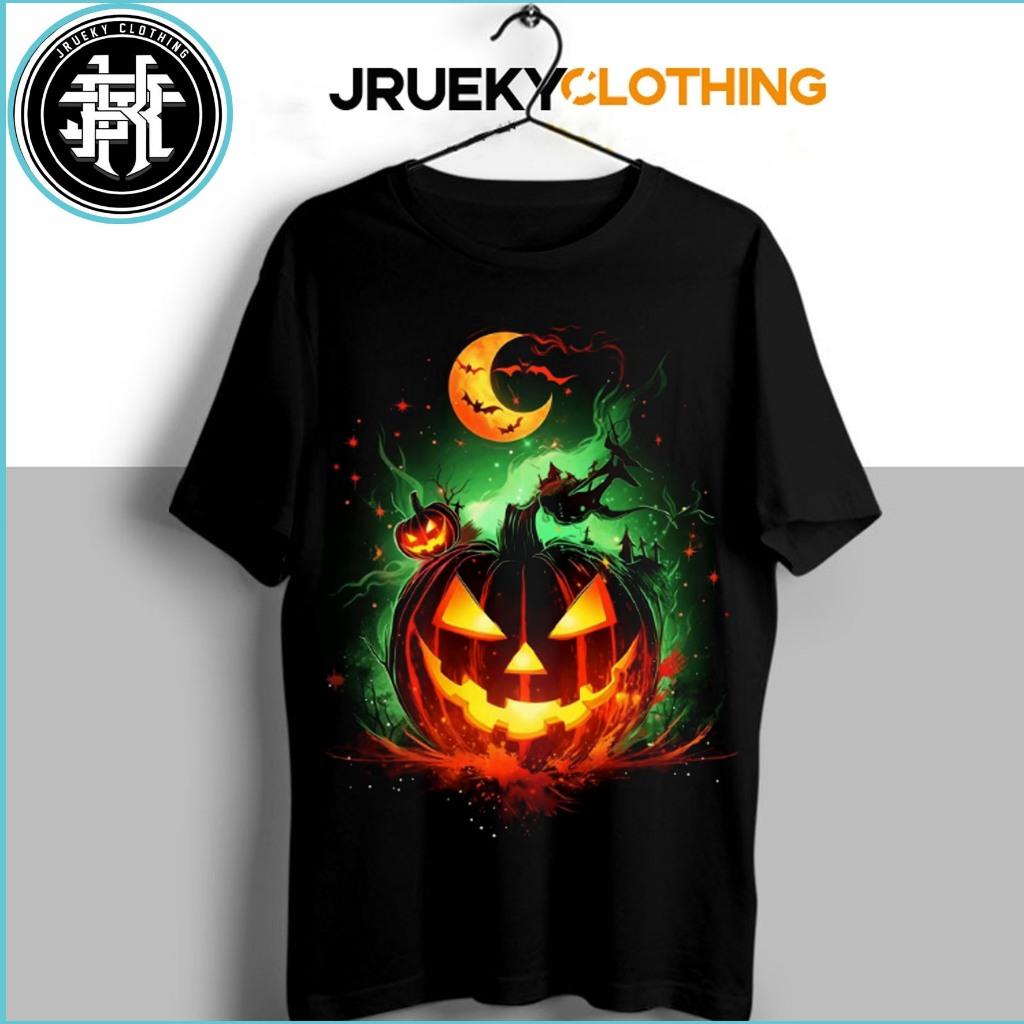 Halloween | Halloween T-shirt | Terrifying Pumpkin Head T-shirt | Short Sleeved Men and Women