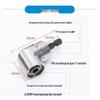 Electric Right Angle Drill Adapter - Universal Multifunctional Bent Head Screwdriver with Flexible Shaft