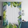 Colorful Tropical Palm Leaves Sheer Curtains For Living Room Bedroom Kitchen Tulle Curtain Home Decorative Sheer Panels