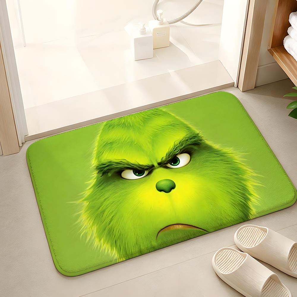 How The G-Grinch S-Stole Christmas Floor Mat Floor Mat Soft Flannel Non-Slip Door Rug for Living Room