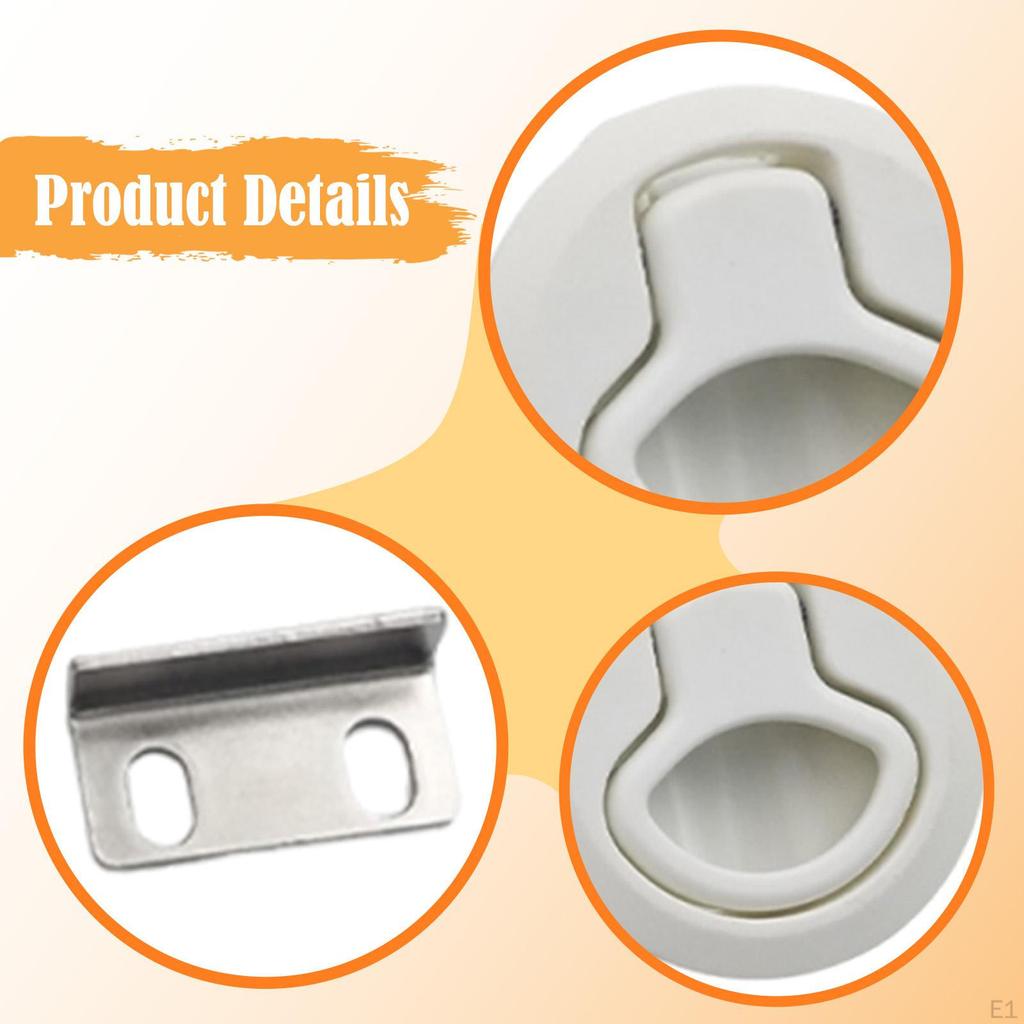 Flush Pull Latch Deck with Lift Ring Handle Multipurpose Cabinet Hardware Boat for Marine
