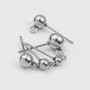 20 Stück/Los Edelstahl 3 4 5 6 8mm Kugel Ohrstecker Ohrstecker Stifte mit offenen Ringen Für DIY Schmuckherstellung Zubehör