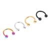 Punk Fashion Stud Earrings Circular 1 Pcs Ball C Shape Jewelry Body Piercing Lip Rings Nose Rings