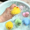 Colorful Sponge Duck Bath Toys Squirting Water Absorbing Duck Squeeze Stress Relief Toy for Kids Bathtub Swimming Pool Play