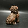Chinese Antique Boxwood Hand Carved Lion Statue Home Decor Sculpture Art Gift