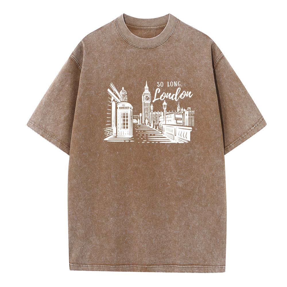 

Так долго Лондон Летние футболки Винтаж Харадзюку Подарок для фанатов музыки Повседневный хлопок Круглый вырез Унисекс Короткий рукав Принт 3XL