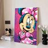 Disney Diamond Painting Minnie Mouse Splatter Graffiti Style Illustration Mosaic Embroidery Diamond Painting Cross Stitch Home Decoration 5D DIY