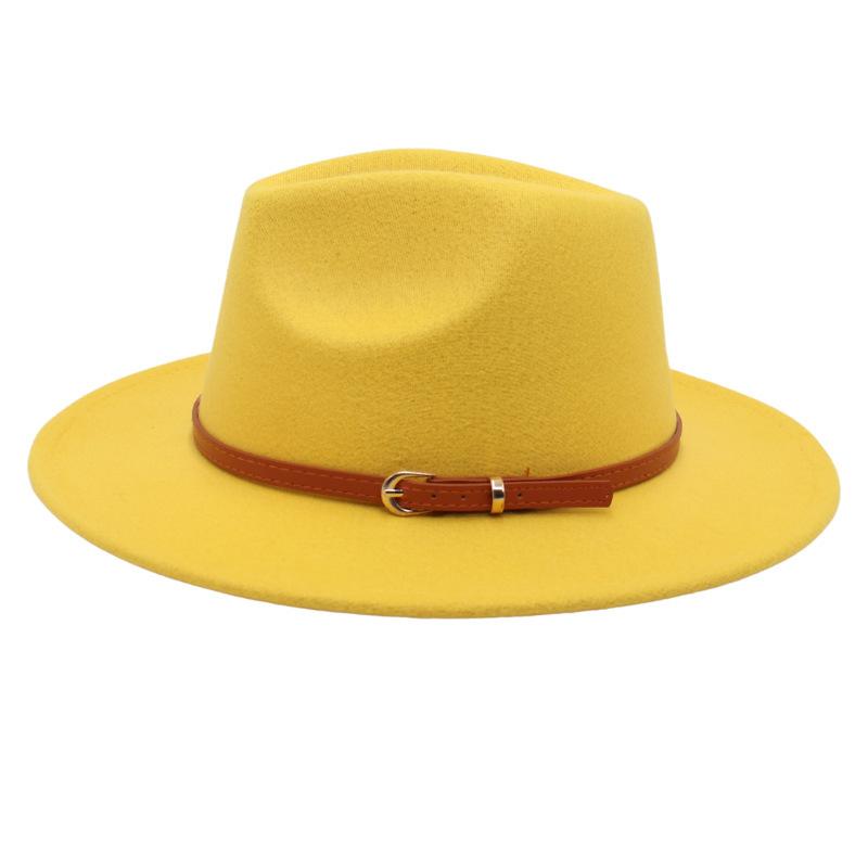 Gürtelschnalle Nostalgisches Zylinder-Modell Jazzhut Männer und Frauen Temperament Filzhut Eleganter Wollhut