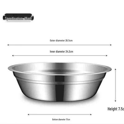 ZISIZ 304 Stainless Steel Deep Serving Bowl