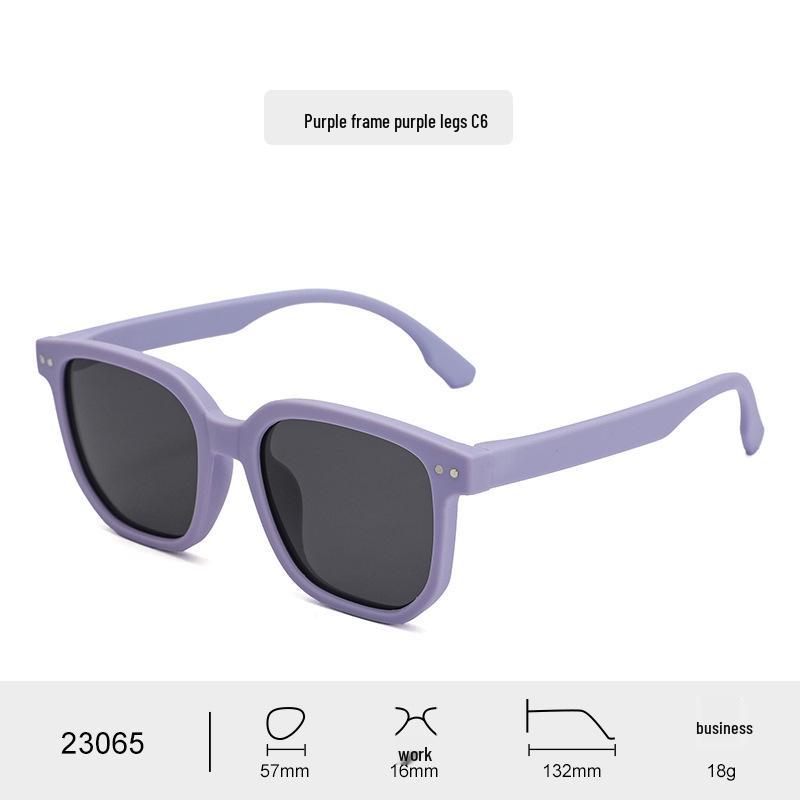Silicone Soft Polarized UV Protection Children's Sunglasses - Studded Square Frame for Boys & Girls, Trendy Baby Eye Protection for Outings