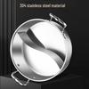 FATTBAO 304 Stainless Steel Hammered Hot Pot with Glass Lid