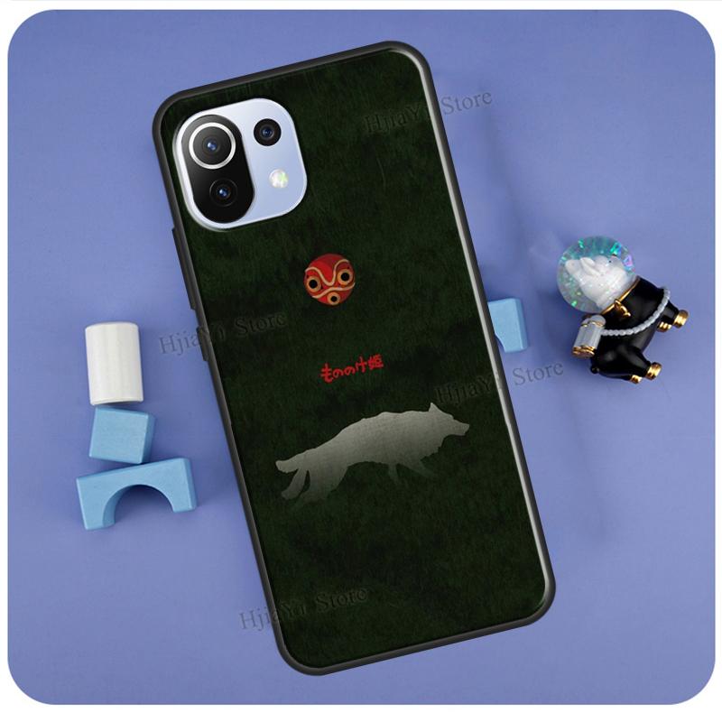 Pouzdro na masku Princess Mononoke pro POCO F3 F2 F1 M3 M4 X4 GT X3 Pro Kryt na telefon Xiaomi 12 10T 11T Pro Mi 11 Lite