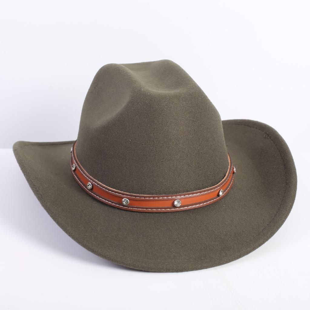 Popolare cappello da cowboy a tesa singola stile OL moda europea e americana cappello a cilindro di alta gamma per uomo e donna cappello jazz cappello di feltro