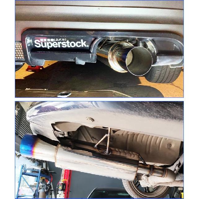 Sports Car Styling Exhaust System Pipe Tail Universal Racing Muffler HKS High Quality Stainless 101mm Mufflers Silver Blue Tips