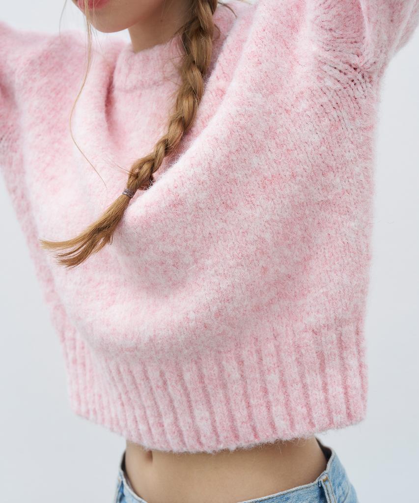VEM.VER Round Neck Crop Knit_3 Colors