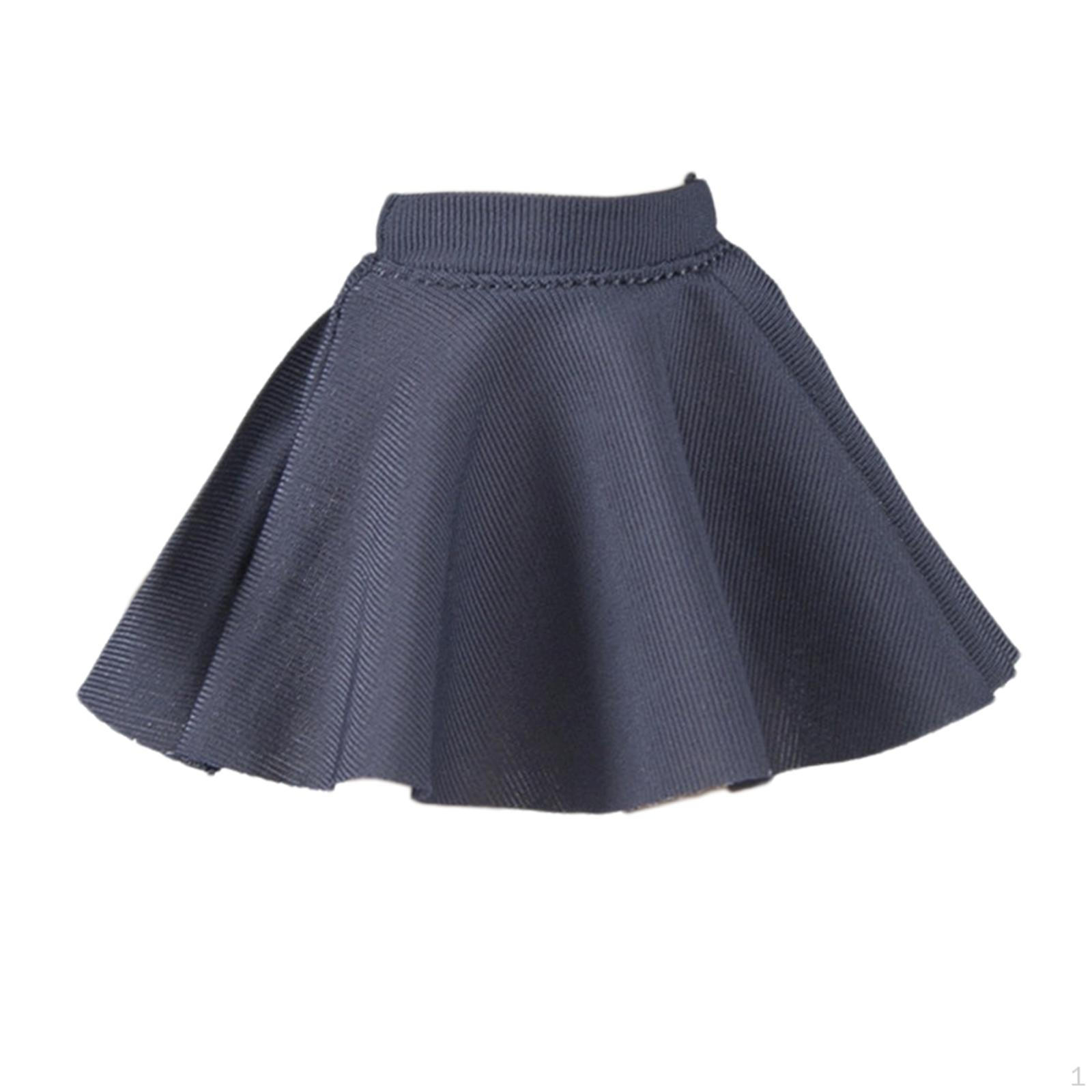 

1/ Figure Clothes Dress up Skirt Fashion Miniature Clothing Doll Costume for 6 Female Dolls, Body, сірий колір