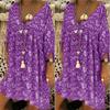 Neck V Women Caftan Baggy Dress Ladies Vintage Hippie Boho Beach Cover Plus Size