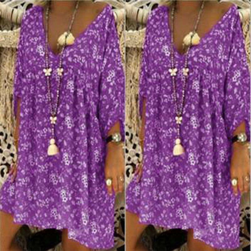 Neck V Women Caftan Baggy Dress Ladies Vintage Hippie Boho Beach Cover Plus Size